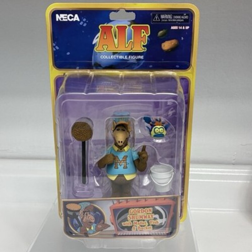 New Gordon Shumway With Mallet Fish & Bucket Alf 4” Scale Neca